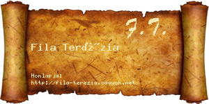 Fila Terézia névjegykártya