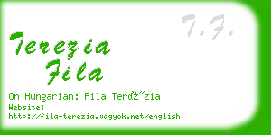 terezia fila business card